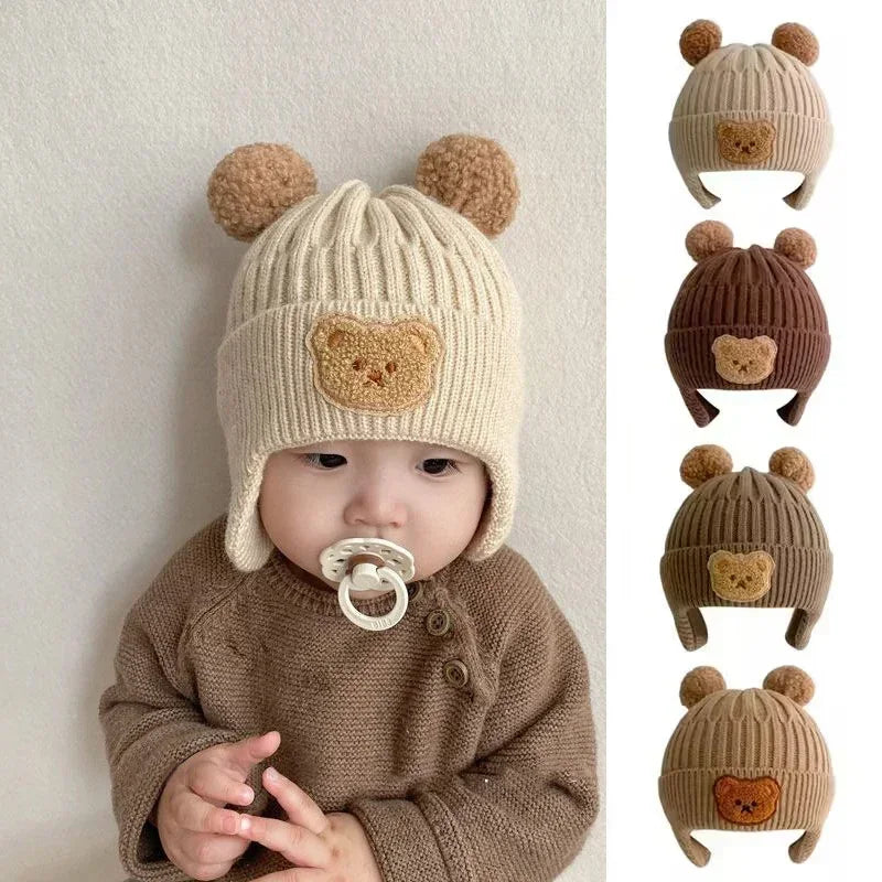 Bear Ear Knit Baby Winter Hat