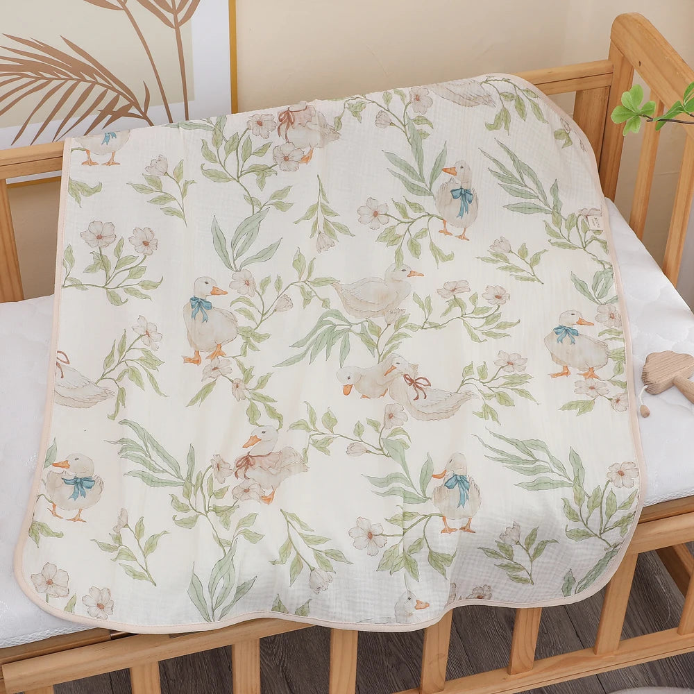 Cartoon Hooded Baby Bath Towel & Swaddle Blanket