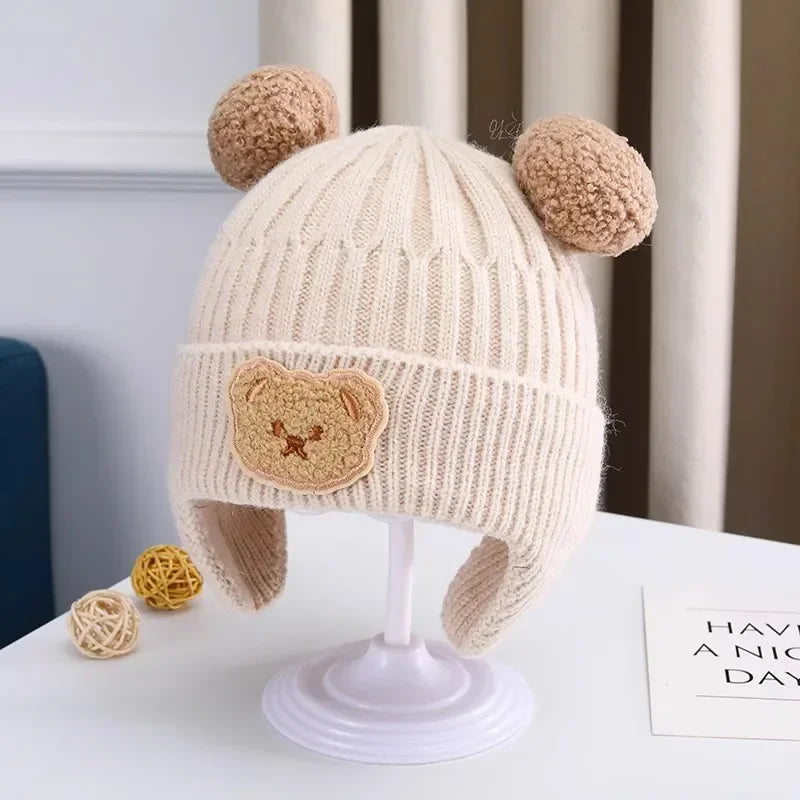 Bear Ear Knit Baby Winter Hat