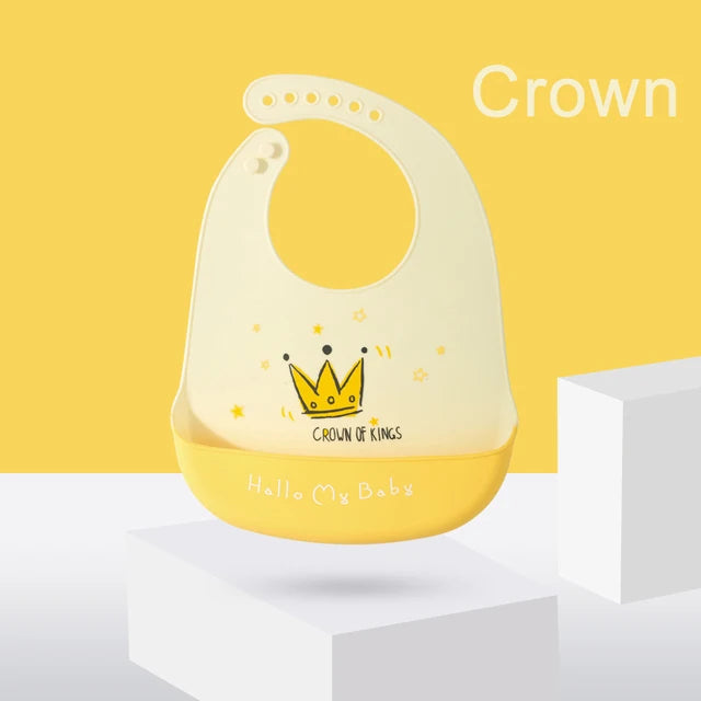 Cute Waterproof Silicone Baby Bib