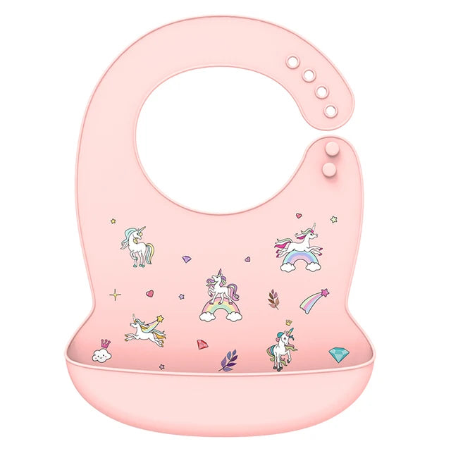 Cute Waterproof Silicone Baby Bib