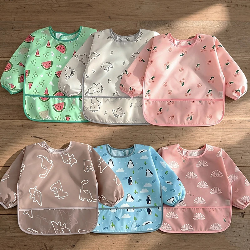 Waterproof Long Sleeve Baby Feeding Bib