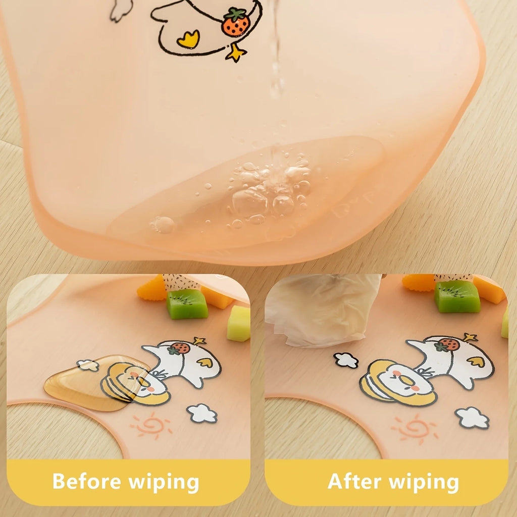Cute Cartoon Animal Silicone Baby Bib
