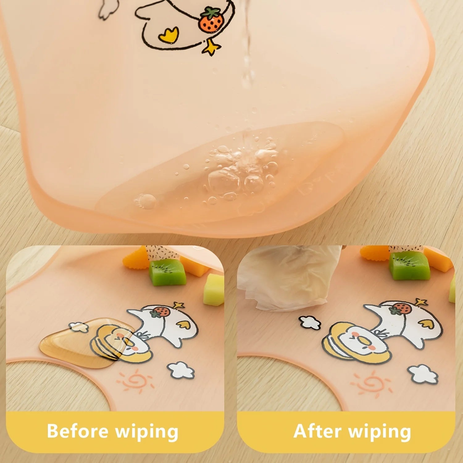 Cute Cartoon Animal Silicone Baby Bib