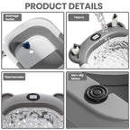 Newborn Collapsible Baby Bathtub with Thermometer & Floating Cushion