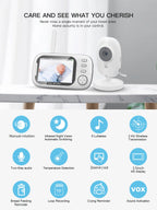 3.5" Wireless Baby Monitor with Camera