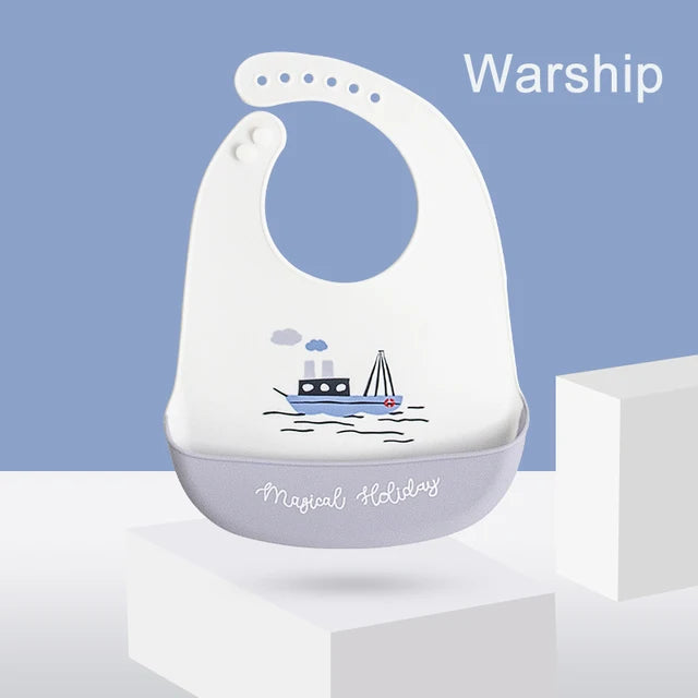Cute Waterproof Silicone Baby Bib