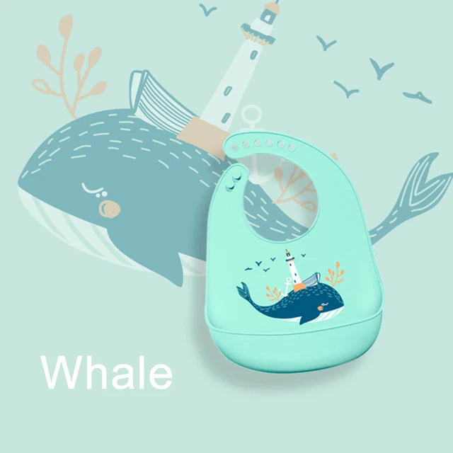 Cute Waterproof Silicone Baby Bib