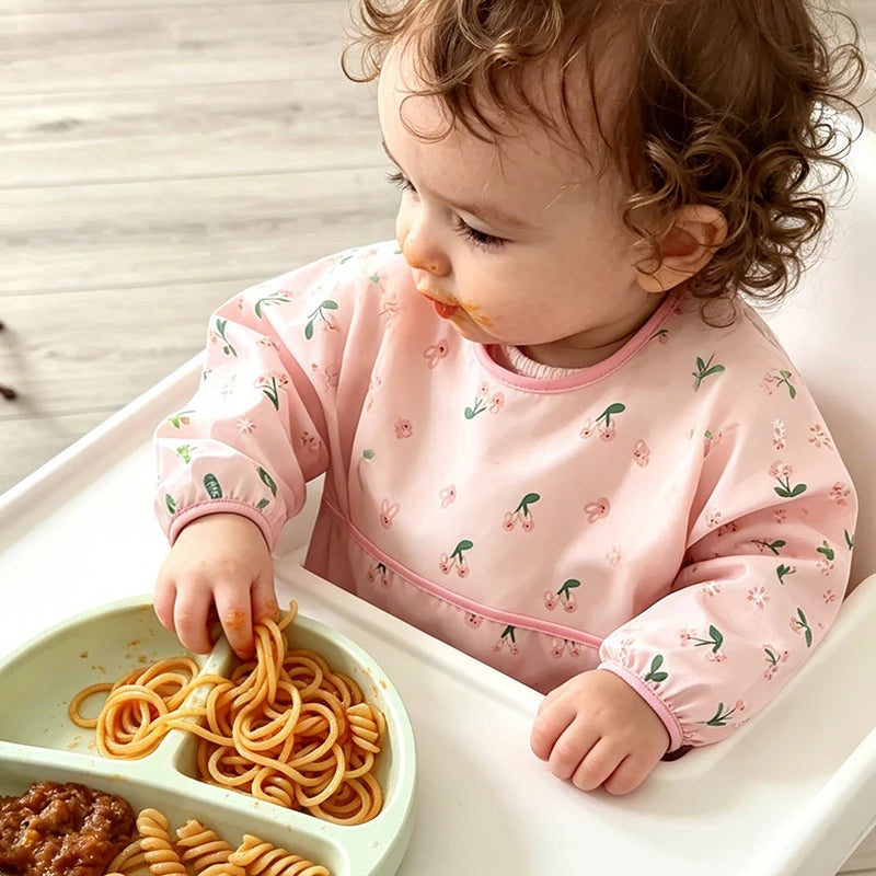 Waterproof Long Sleeve Baby Feeding Bib