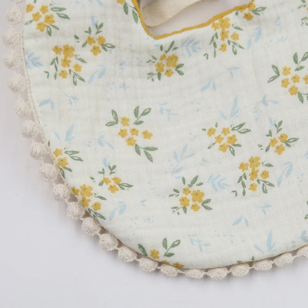 3-Piece Floral Baby Bib & Headband Set
