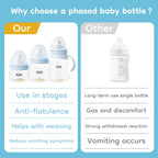 Wide-Neck Glass Baby Feeding Bottle