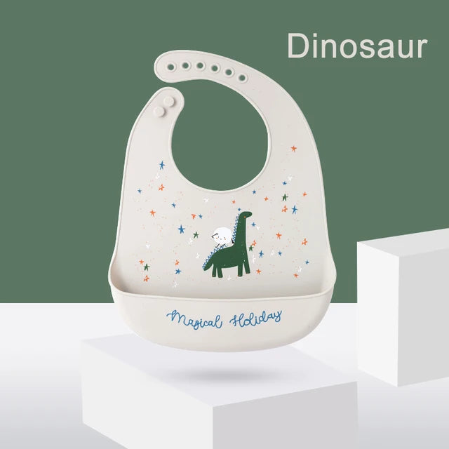 Cute Waterproof Silicone Baby Bib