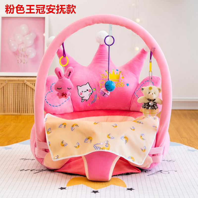 Crown Baby Learning Chair Plush Sofa for Infants