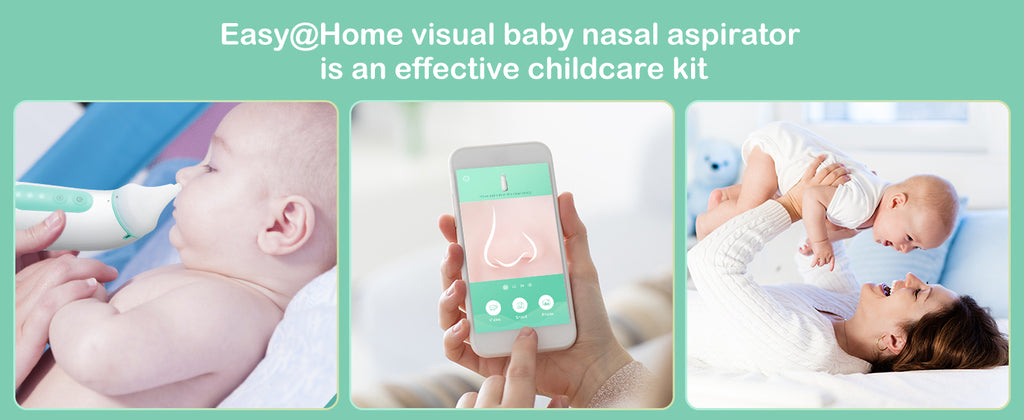 Electric Baby Nasal Aspirator with iOS & Android App-Controlled Camera