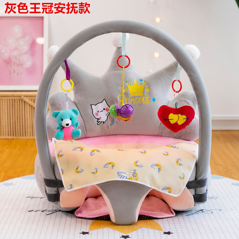 Crown Baby Learning Chair Plush Sofa for Infants