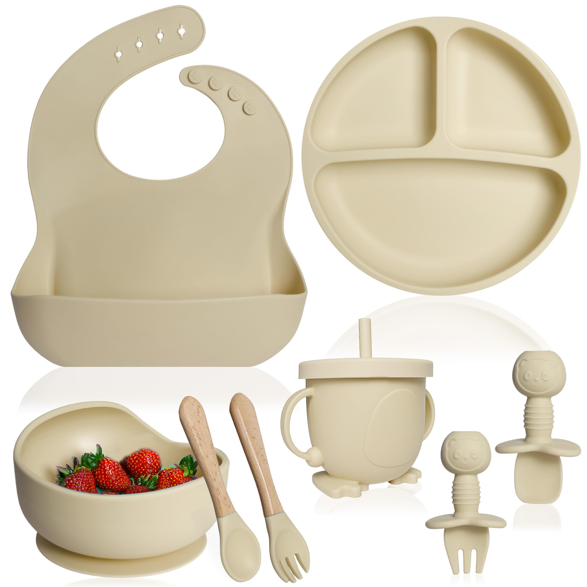 Silicone Baby Feeding Set (8-Piece)